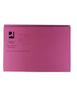 Q-CONNECT SQUARE CUT FOLDER MEDIUMWEIGHT 250GSM FOOLSCAP PINK (PACK OF 100 FOLDERS) KF01187
