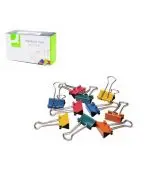 Q-CONNECT FOLDBACK CLIP 19MM ASSORTED (PACK OF 10 CLIPS) KF03651