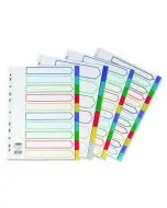 CONCORD DIVIDER 10-PART A4 POLYPROPYLENE MULTICOLOURED 06901