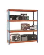 VFM ORANGE/ZINC HEAVY DUTY PAINTED SHELVING UNIT 379024