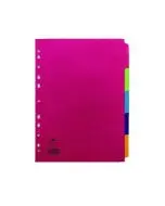 CONCORD DIVIDER 5-PART A4 160GSM BRIGHT ASSORTED 50699
