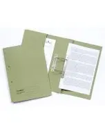 EXACOMPTA GUILDHALL TRANSFER SPIRAL POCKET FILE 315GSM FOOLSCAP GREEN (PACK OF 25 FILES) 349-GRN
