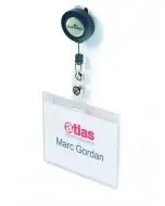 DURABLE MONO SECURITY PASS HOLDER WITH BADGE REEL TRANSPARENT (PACK OF 10) 8138/19