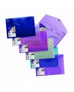 SNOPAKE POLYFILE LITE A4 ASSORTED (PACK OF 5 WALLETS) 15411