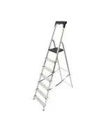 WERNER ALUMINIUM HIGH HANDRAIL 7 TREAD STEP LADDER 7410718