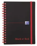 BLACK N' RED RULED POLYPROPYLENE WIREBOUND NOTEBOOK 140 PAGES A6 (PACK OF 5) 100080476