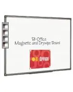 BI-OFFICE ALUMINIUM FINISH MAGNETIC WHITEBOARD 900X600MM MB0706186