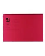 Q-CONNECT SQUARE CUT FOLDER MEDIUMWEIGHT 250GSM FOOLSCAP RED (PACK OF 100 FOLDERS) KF01186