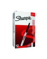 SHARPIE RETRACTABLE MARKER FINE BLACK (PACK OF 12) S0810840