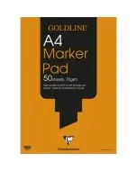CLAIREFONTAINE GOLDLINE A4 50 SHEET 70GSM ACID-FREE BLEEDPROOF PAPER MARKER PAD GPB1A4 (PACK OF 1)