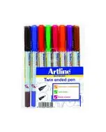 ARTLINE 2-IN-1 WHITEBOARD MARKER FINE/SUPERFINE ASSORTED (PACK OF 8) EK-541T-WB