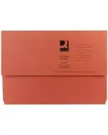 Q-CONNECT DOCUMENT WALLET FOOLSCAP ORANGE (PACK OF 50 WALLETS) KF23014