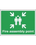 SAFETY SIGN FIRE ASSEMBLY POINT A2 PVC FR04548R  (PACK OF 1)