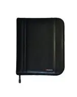 MONOLITH LEATHER LOOK ZIPPED RING BINDER PU A4 BLACK 2754 (PACK OF 1)
