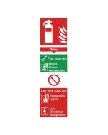 SAFETY SIGN FIRE EXTINGUISHER WATER 280X90MM PVC F100/R  (PACK OF 1)