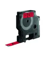 DYMO 45017 D1 LABELMAKER TAPE 12MM X 7M BLACK ON RED S0720570 (PACK OF 1)