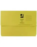 Q-CONNECT DOCUMENT WALLET FOOLSCAP YELLOW (PACK OF 50 WALLETS) KF23017