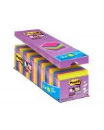 POST-IT SUPER STICKY 76X76MM ASSORTED (PACK OF 24) 654-SS-VP24COL-EU