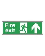 SAFETY SIGN FIRE EXIT UP 150X450MM SELF-ADHESIVE EB09A/S  (PACK OF 1)