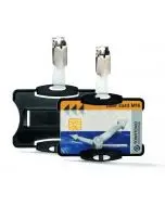DURABLE SECURITY PASS HOLDER WITH CLIP BLACK (PACK OF 25) 8118/01