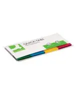 Q-CONNECT QUICK TABS 25 X 45MM TRANSPARENT ASSORTED (PACK OF 200 TABS) KF01225