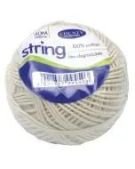 COTTON STRING BALL MEDIUM 40M BIODEGRADABLE (PACK OF 12) C172