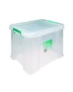STORESTACK 36 LITRE STORAGE BOX W480XD380XH320MM CLEAR RB90124