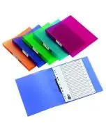 Q-CONNECT 2 RING BINDER FROSTED A4 CLEAR (25MM CAPACITY AND HAS A SPINE LABEL)KF02487