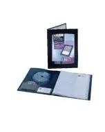 REXEL CLEARVIEW DISPLAY BOOK 24 POCKET A5 BLACK 10410BK