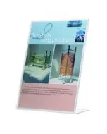Q-CONNECT SLANTED SIGN HOLDER L-SHAPE SIDE-LOADING A4 KF04177