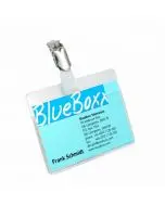 DURABLE CLIP ON LANDSCAPE NAME BADGE 60X90MM TRANSPARENT (PACK OF 25) 8106
