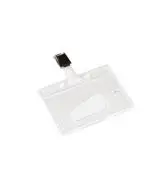 Q-CONNECT RIGID CREDIT CARD SIZED NAME BADGE HOLDER AND CLIP (PACK OF 10) KF14148