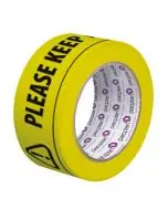 "KEEP A SAFE DISTANCE" COVID FLOOR TAPE ROLL 50MM X 33M. (PACK OF 1)