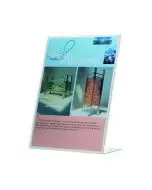 Q-CONNECT SLANTED SIGN HOLDER L-SHAPE A5 (SIDE LOADING, MADE FROM STURDY PLASTIC) KF04178 (PACK OF 1)