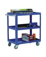 WORKS 3-TIER TROLLEY BLUE (W500 X D820 X H900MM, 150KG CAPACITY) 329946