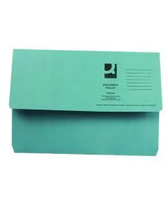Q-CONNECT DOCUMENT WALLET FOOLSCAP BLUE (PACK OF 50 WALLETS) KF23011