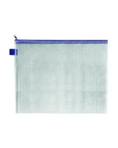 BDS MESH ZIP BAG 360X275MM BLUE (PACK OF 5 BAGS) BLUE