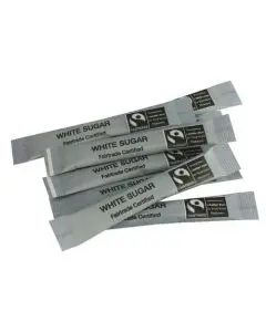 FAIRTRADE WHITE SUGAR STICKS (PACK OF 1000 STICKS) A03622