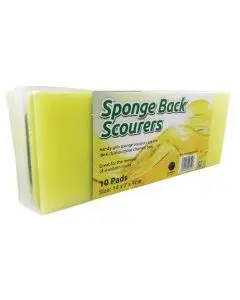 SPONGE BACK SCOURER 140X70X40MM (PACK OF 10) SBS100G