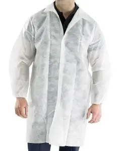 BEESWIFT POLPROP DISP VISITORS COAT WHITE L  (PACK OF 1)