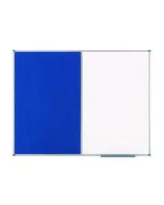 NOBO CLASSIC COMBI BLUE FELT/STEEL NOTICEBOARD 900X600MM 1902257