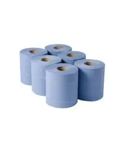2-PLY BLUE CENTREFEED ROLLS  120MX180MM (PACK OF 6) CBL290S