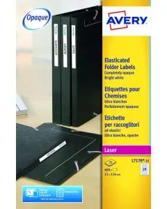 AVERY LASER EUROFOLIO LABEL 24 PER SHEET 134X11MM WHITE (PACK OF 600) L7170-25 (PACK OF 25 SHEETS)