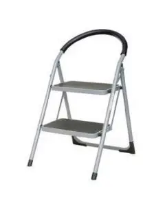 WHITE 2 TREAD STEP LADDER (100KG CAPACITY, HEIGHT TO TOP STEP: 490MM) 359293