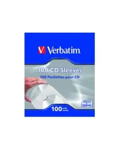 VERBATIM CD/DVD SLEEVES PAPER (PACK OF 100) 49976