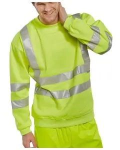 BEESWIFT HI-VISIBILITY SWEATSHIRT SATURN YELLOW L (PACK OF 1)