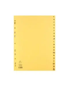 BUFF A4 20-PART A-Z INDEX (FITS A4 RING BINDERS OR LEVER ARCH FILES) WX26011