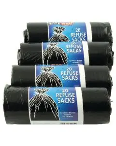 SAFEWRAP REFUSE SACK 92 LITRE BLACK (PACK OF 80) 0446