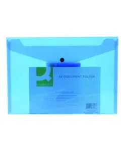 Q-CONNECT POLYPROPYLENE DOCUMENT FOLDER A4 BLUE (PACK OF 12 FOLDERS) KF03596
