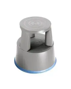 2WORK PLASTIC STEP STOOL WITH NON-SLIP RUBBER BASE 430MM LIGHT GREY T7/LIGHT GREY